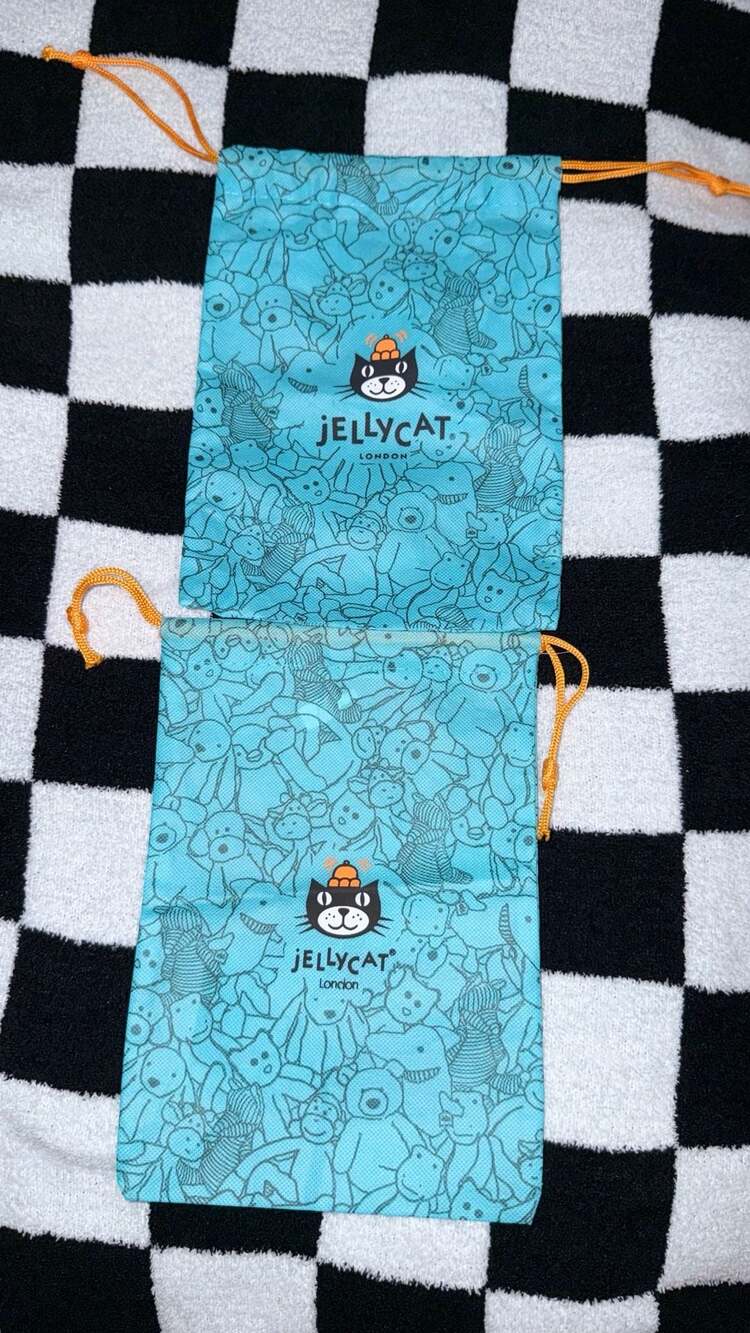 2 X AUTHENTIC Jellycat Dust Bag Small Storage Bag - Picture 1 of 6